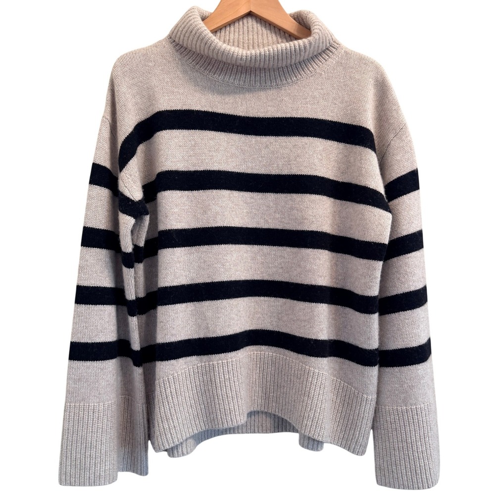The Reset R Label Striped Turtleneck Sweater Wool Cashmere Blend Women's XS
